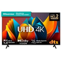 Smart TV  70 Polegadas Hisense DLED 4K, 3 HDMI, 2 USB, Com Sleep Timer, Entrada E WiFi - 70a6khsv