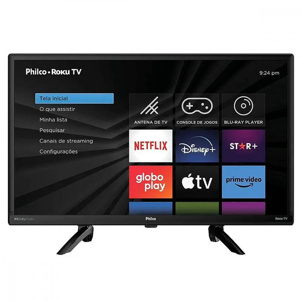 Smart Tv Philco 24 Hd LED Roku Tv Usb Preto - Ptv24g5yr2cp Smart Tv Philco 24 Hd LED Roku Tv Usb Preto - Ptv24g5yr2cp