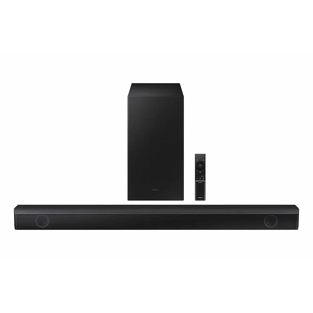 Smart TV 75 Polegadas Samsung Crystal UHD 4K, 3 HDMI, 1 USB, Bluetooth + Soundbar - Hw-b550/zd Kit