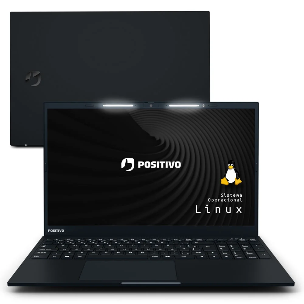 Notebook Positivo Vision R15 Amd® Ryzen 7-5700u Linux 8GB Ram 512gb SSD 15.6” Full Hd Lumina Bar - Preto