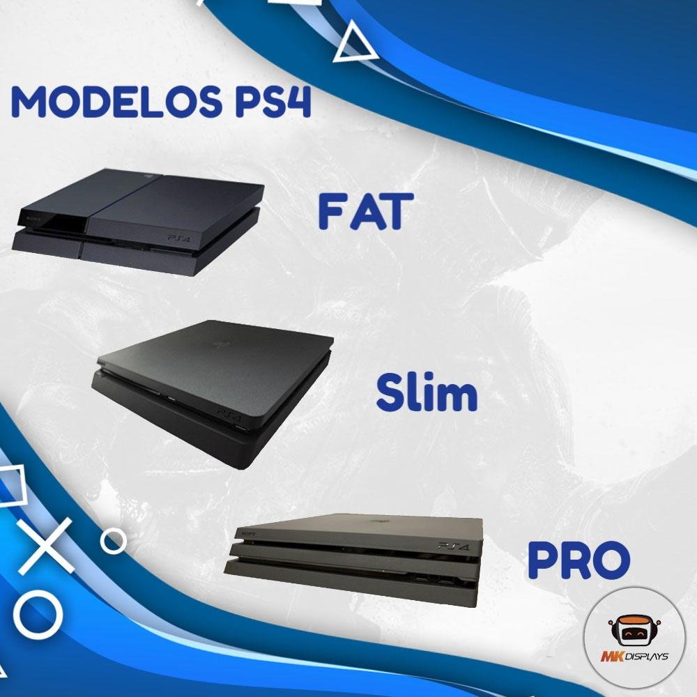 Suporte Parede Console Playstation 4 Slim - Ps4 Slim - Material Acrílico Preto