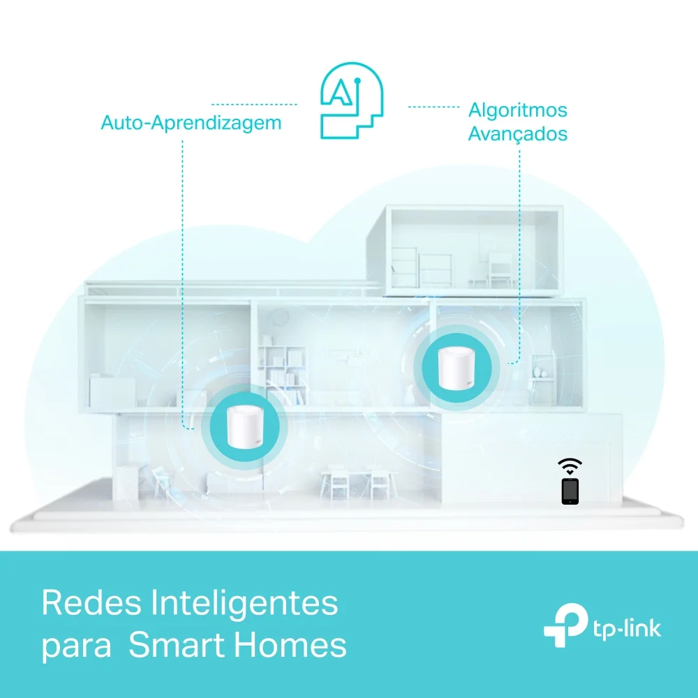 Roteador Tp-link Ax3000 Deco X50 Smart Home Wi-fi 6 Roteador Tp-link Ax3000 Deco X50 Smart Home Wi-fi 6