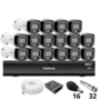 Kit 16 Câmeras Intelbras 3220b Full Color Com Áudio Dvr Intelbras Imhdx 3132 Inteligência Artificial Sem Hd