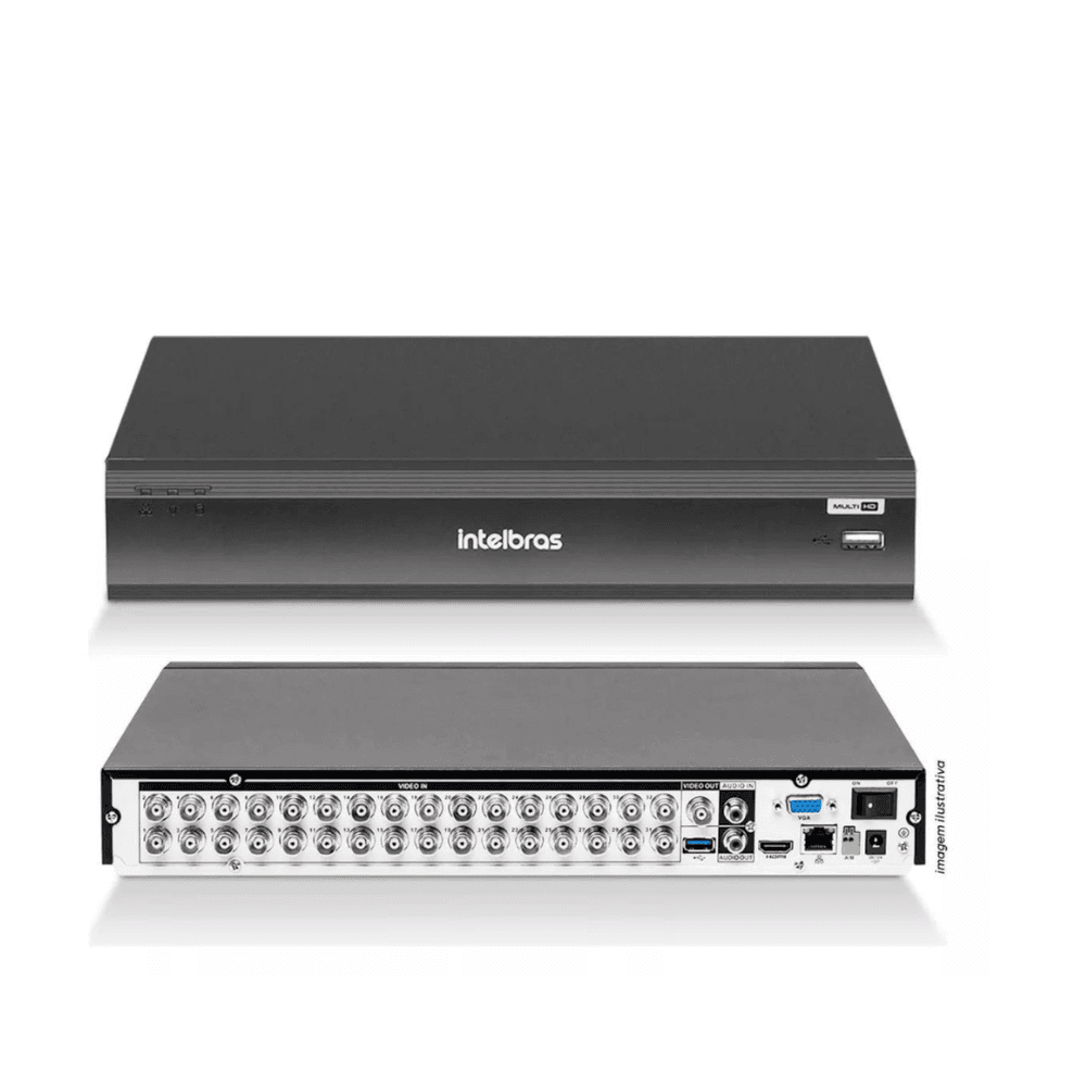 Kit 16 Câmeras Intelbras 3220b Full Color Com Áudio Dvr Intelbras Imhdx 3132 Inteligência Artificial Sem Hd