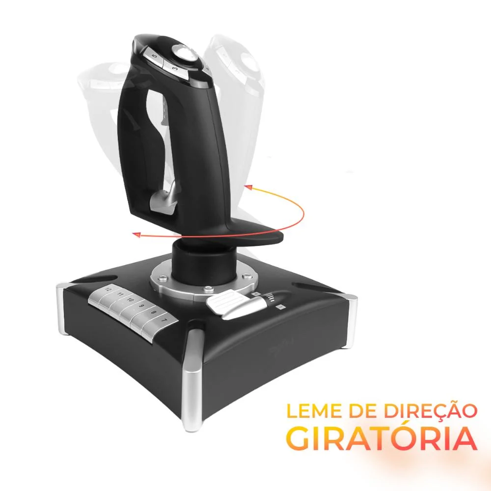Controle Gamer Flight Stick Joystick Acelerador Simulador De Voo Ergonômico - view 4