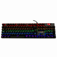 Teclado Gamer Mecanico C/fio LED RGB Metalizado Knup Kp-tm010