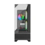Gabinete Liketec Mahal Dark Mid Tower Vidro Temperado Usb S/fan Preto