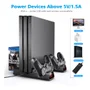 Base Suporte Vertical Carregador Cooler 3 Em 1 Ps4 Slim Pro