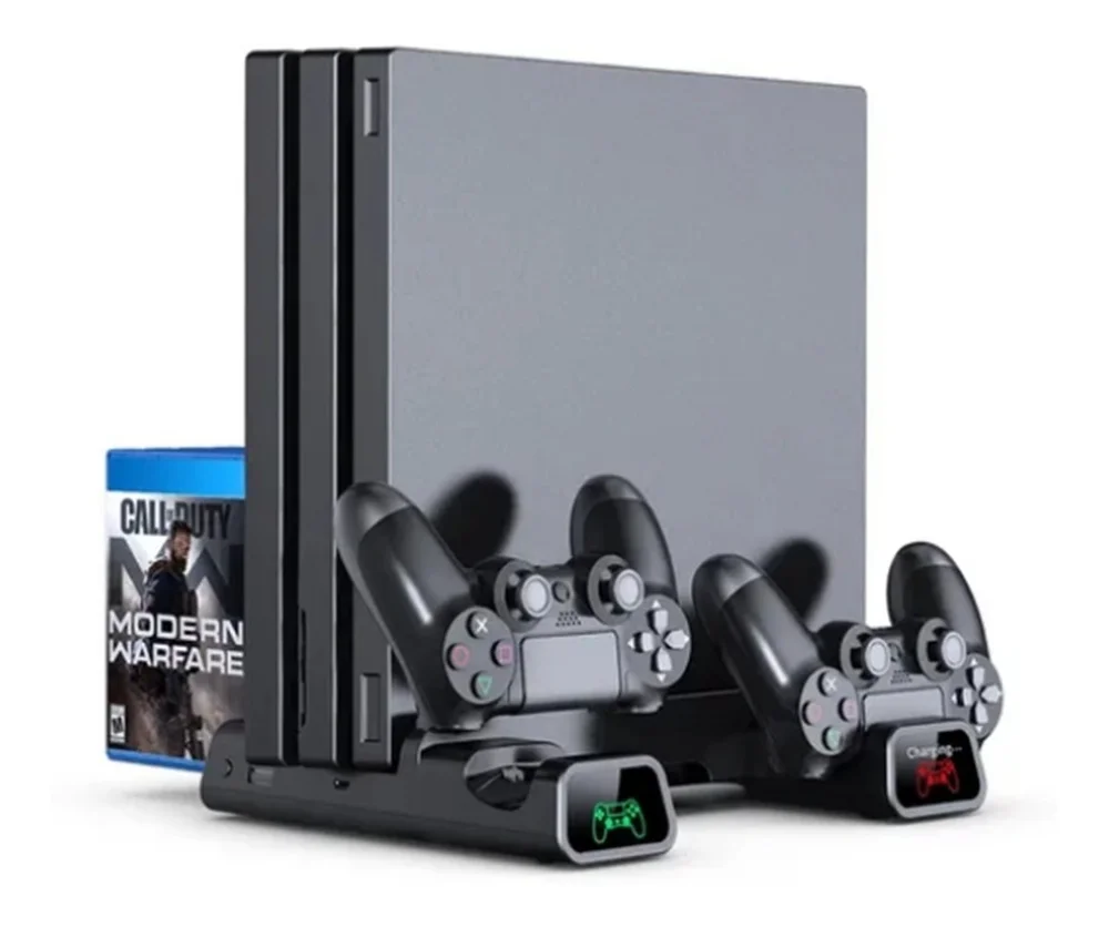 Base Suporte Vertical Carregador Cooler 3 Em 1 Ps4 Slim Pro Base Suporte Vertical Carregador Cooler 3 Em 1 Ps4 Slim Pro