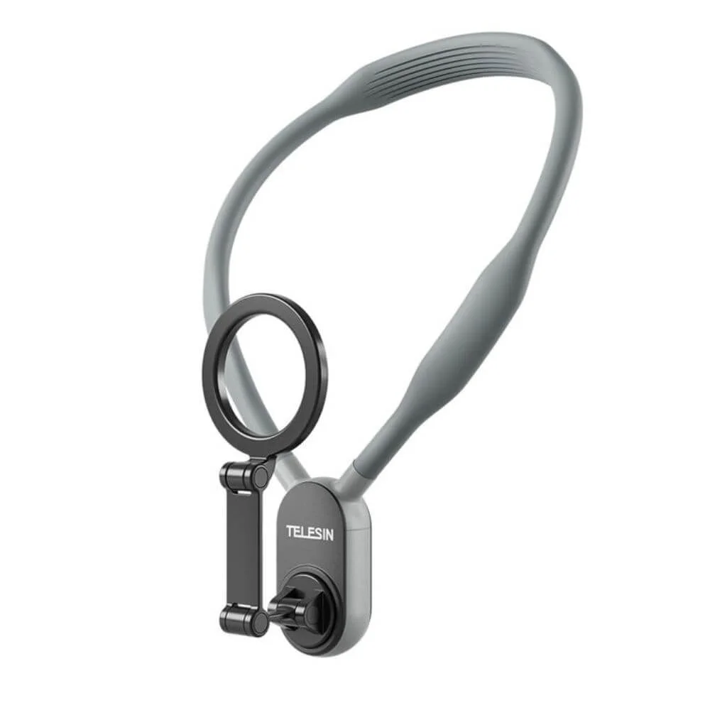 Alça De Pescoço Com Suporte Magnético Para Celular - Telesin Cor Cinza