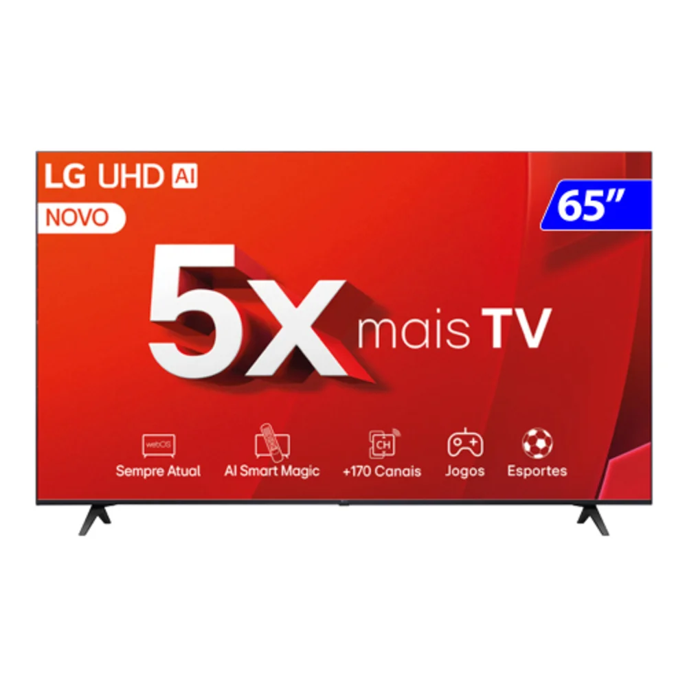 Smart Tv 4k 65 Lg Uhd 65ut8050 Processador A5 Ger7 Ai Alexa/chromecast Integrado Webos 24 Controle Smart Magic