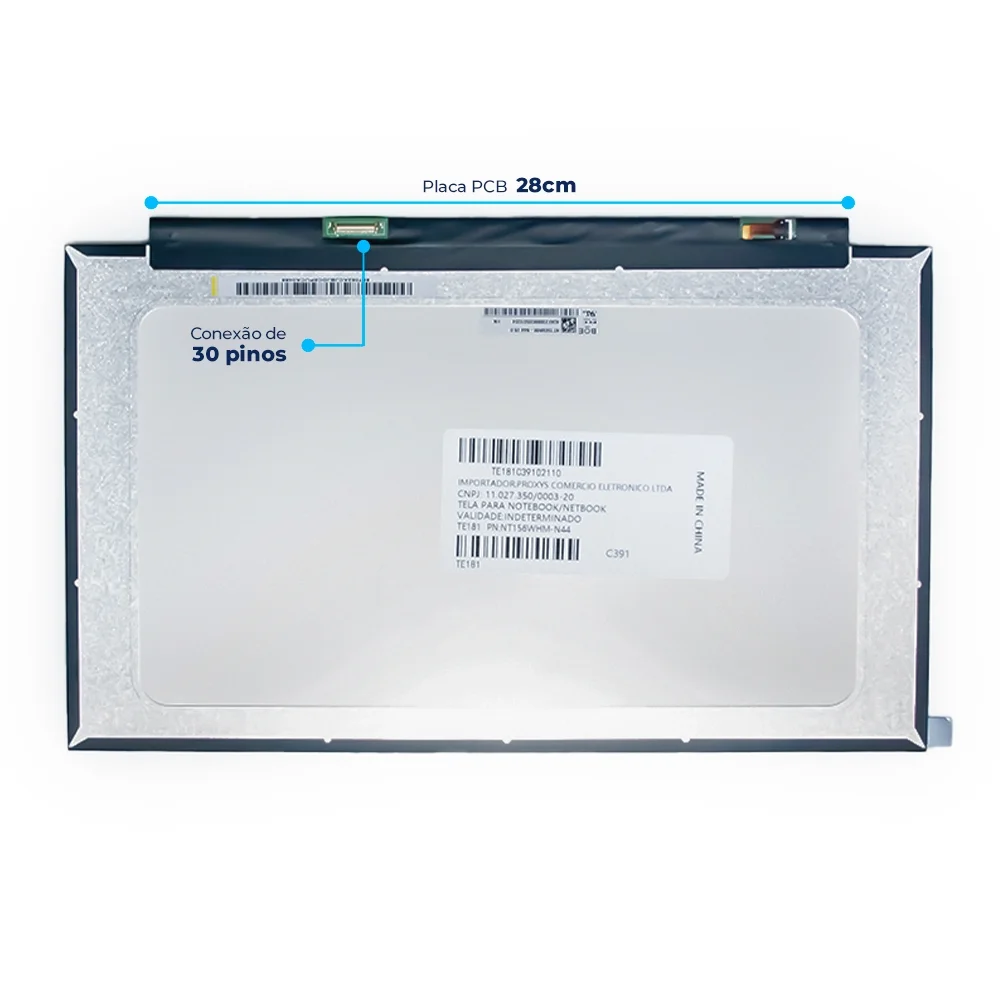 Tela 15.6Polegadas Led Slim Para Notebook Part Number N156bga-ea3 Rev.c1 | Fosca.