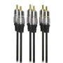 Cabo Rca 10metros Dupla Blindagem Cobre 10m Blindado 3+3 Rca