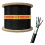 Cabo De Rede Lan Ftp Cat.5e 4px24awg Capa Dupla Blindado Para Uso Externo 305m 100% Cobre Preto - Dvbl