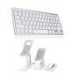 Teclado Bluetooth Para Ipad 7 10.2 +suporte De Apoio Branco