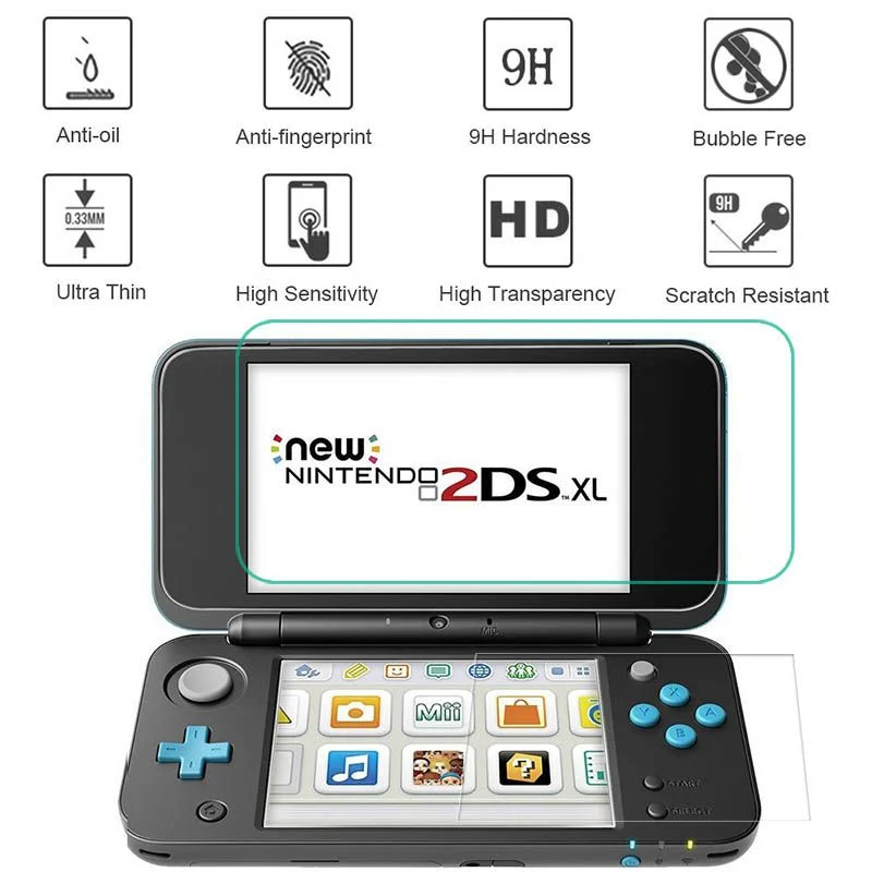 Película Protetora Glass Pro+ Para Nintendo New 2ds Xl/ll Película Protetora Glass Pro+ Para Nintendo New 2ds Xl/ll