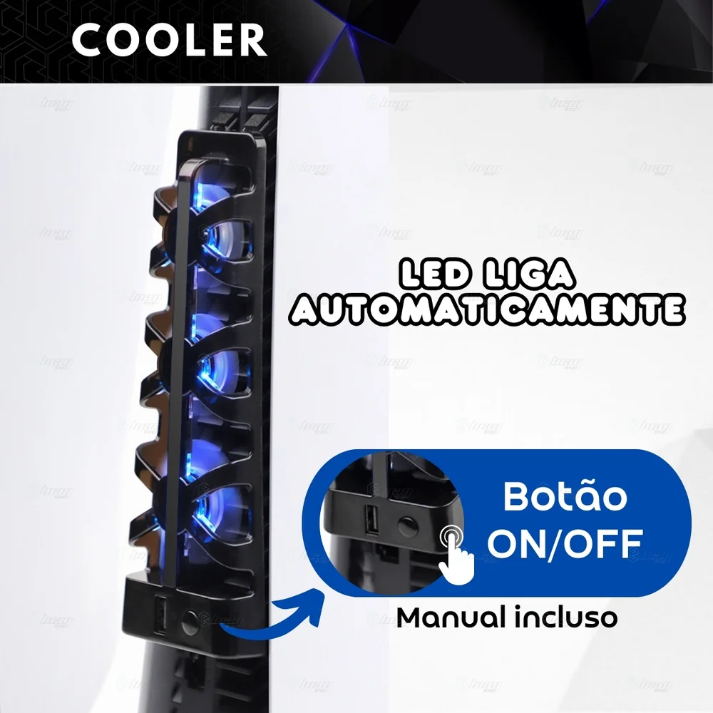 Cooler Fan Ventilador Resfriador P/console De Jogos Ps5 Cor:preto Cooler Fan Ventilador Resfriador P/console De Jogos Ps5 Cor:preto