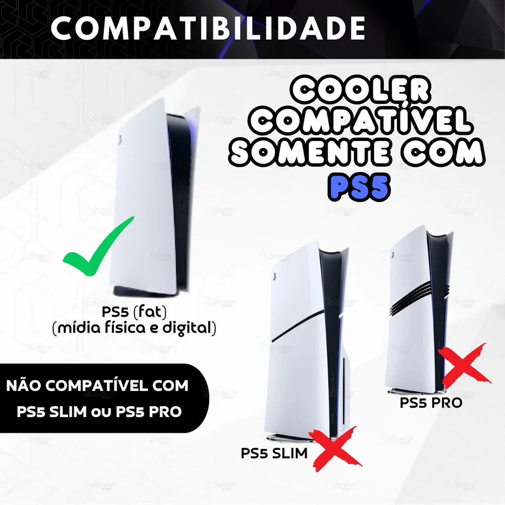 Cooler Fan Ventilador Resfriador P/console De Jogos Ps5 Cor:preto Cooler Fan Ventilador Resfriador P/console De Jogos Ps5 Cor:preto