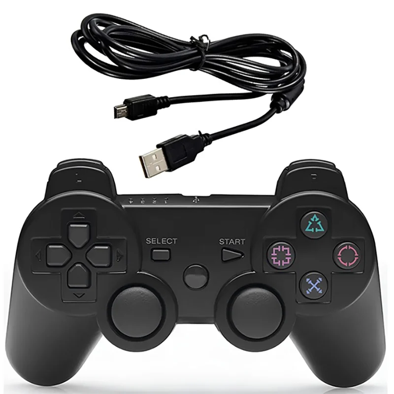 Controle Joystick P3 Wireless Sem Fio Para Ps3 Playstation 3 E PC Botões Alta Precisão - Preto Cor:preto Controle Joystick P3 Wireless Sem Fio Para Ps3 Playstation 3 E PC Botões Alta Precisão - Preto Cor:preto