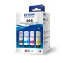 Kit 4 Refil Tinta Para T544 L3110 L3250 L3150 B Y C M