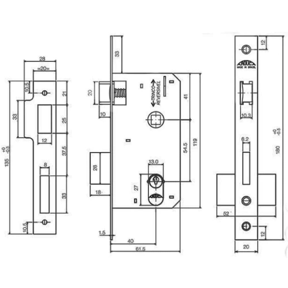 Fechadura Victória Banheiro Roseta Redonda Escovada 45mm 508449/6050/45 Arouca