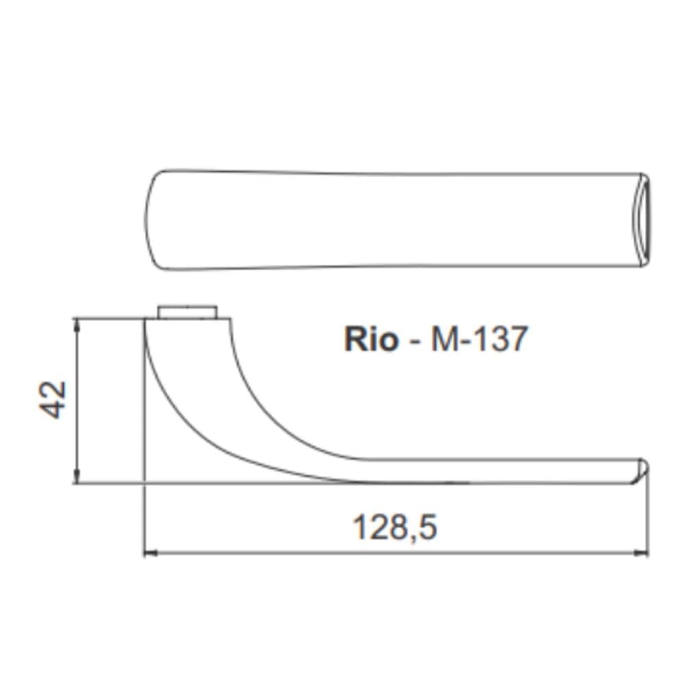 Fechadura Rio Antioxy Interna 55mm Roseta 529 I304 M317 Cromado Haga