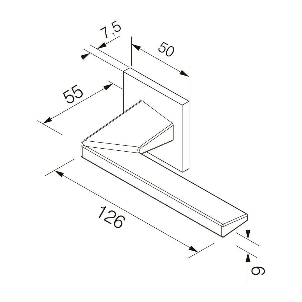 Fechadura Karli Interna 55mm Roseta Cromada Rq2 745-55pi Crp Pado
