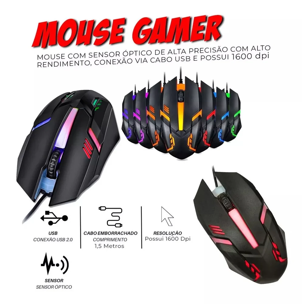 Kit Mobilador Gamer Completo Teclado One Hand Uma Mão Mouse Mousepad Suporte Para Celular em Campinas - foto 2