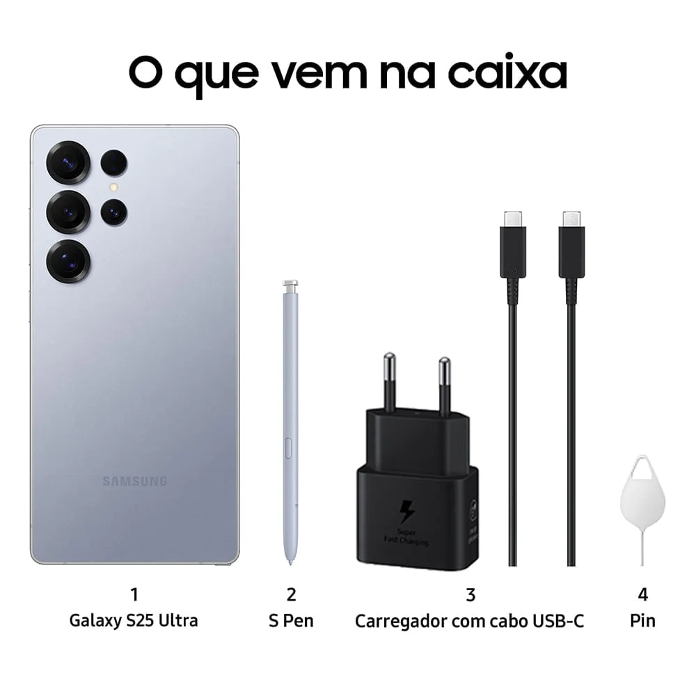 Smatphone Samsung Galaxy S25 Ultra 5G 512GB KaBuM