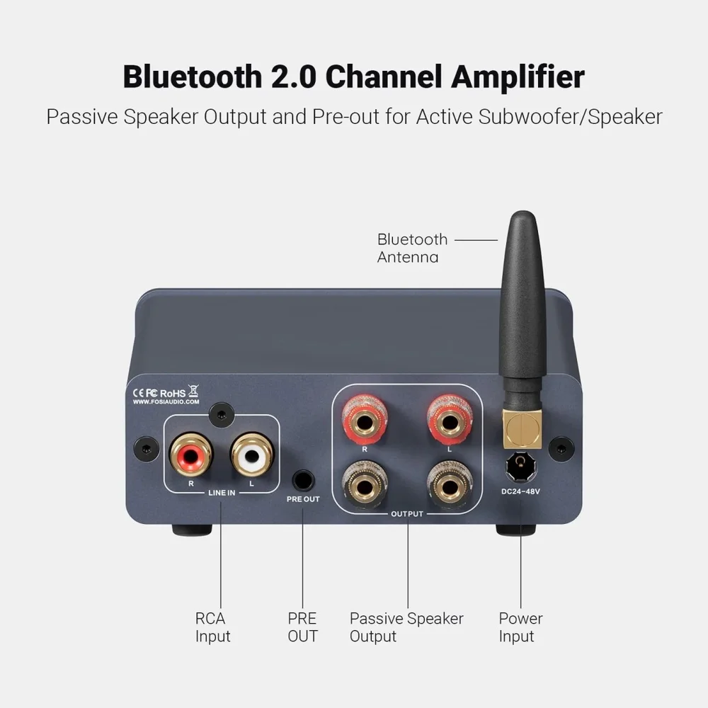 アンプ Fosi Audio BT20A Pro Bluetooth 5.0 Produtos com até 15 OFF no PIX KaBuM