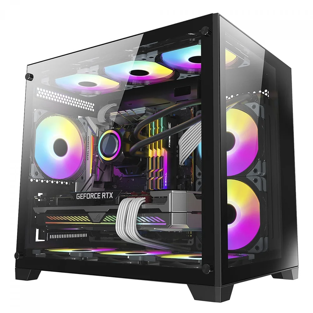 PC Gamer Aquário Amd Ryzen 5 5600, B550m, RTX 5060, 64gb Ram, SSD Nvme 2TB, W11 - Balão.info