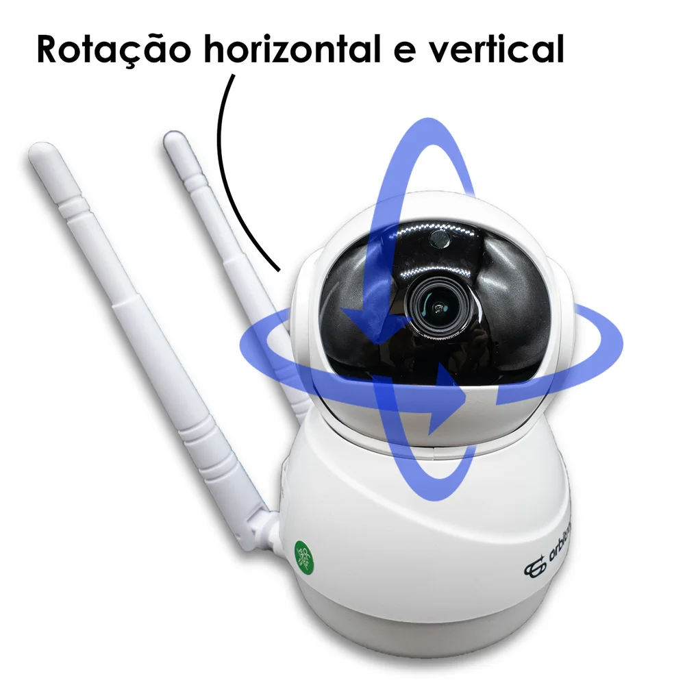 Camera Segurança Robô Panoramica Espia Wifi Orb766 Orbitronic