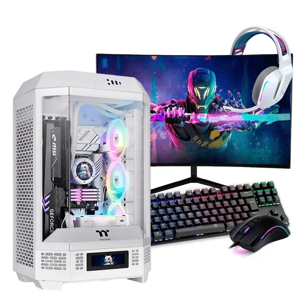 PC Gamer Completo Ryzen 7 5700x, RTX 4060, 32gb RGB, SSD Nvme 1TB, 750w 80 Plus, PCrzn20-e