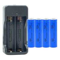 Kit Carregador Duplo+4 Baterias 18650 3,7v 7800mah