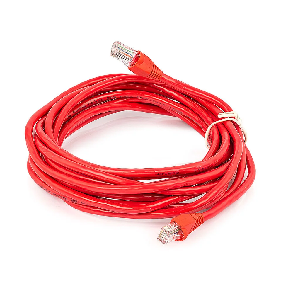 Cabo De Rede Patch Cord Cat5e Montado Vermelho - 35 Metros Cabo De Rede Patch Cord Cat5e Montado Vermelho - 35 Metros