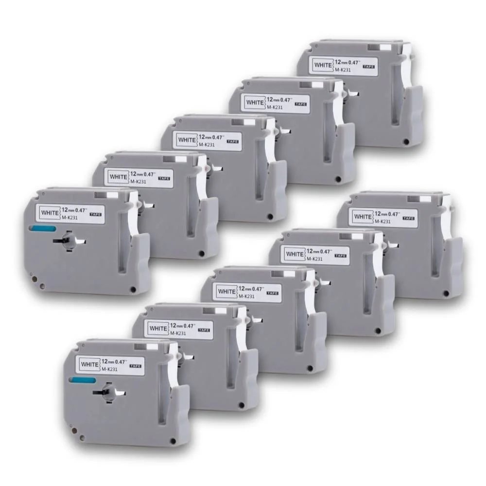 Kit 10 Fitas Compatível Etiquetador Brother Mk-231