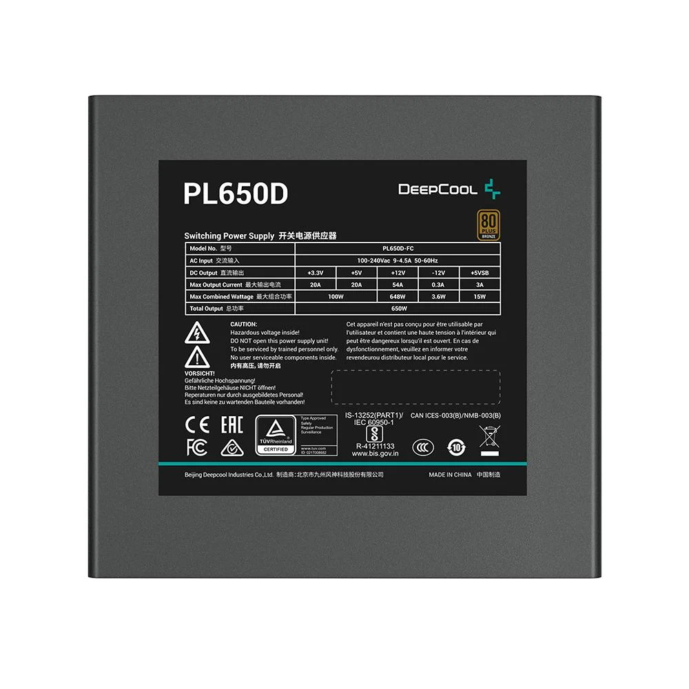 Fonte Gamer Deepcool Pl650d 650w 80 Plus Bronze Atx 3.0 Fonte Gamer Deepcool Pl650d 650w 80 Plus Bronze Atx 3.0