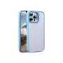 Capa Capinha Case Com Suporte Bracket Clean + Película De Câmera Iphone 15 Pro Max - Azul Claro