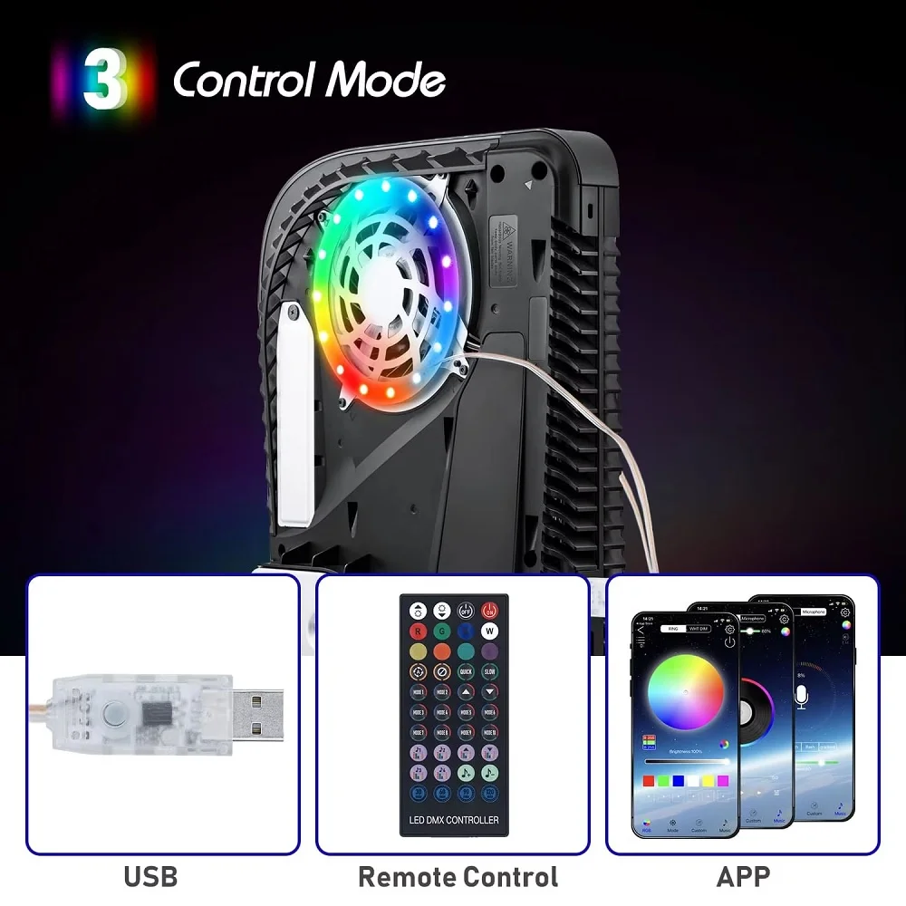 Circulo Fita LED RGB 8 Cores Playstation 5 Ps5 Gamer Circulo Fita LED RGB 8 Cores Playstation 5 Ps5 Gamer