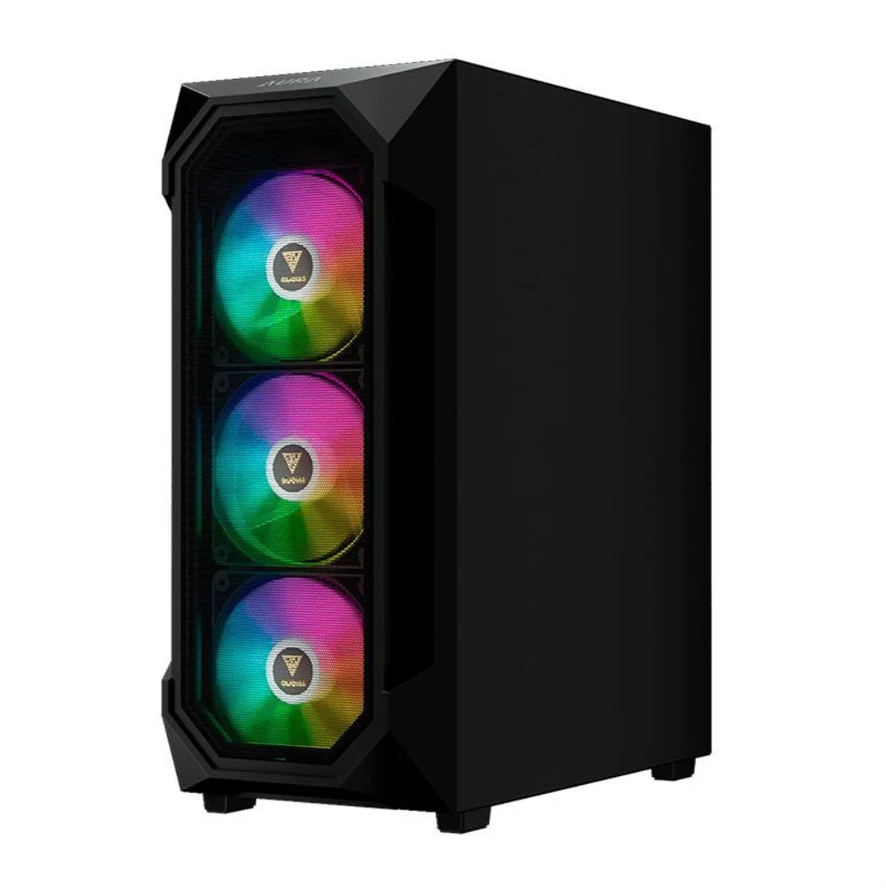 Gabinete Gamer Gamdias Aura Gc1 Elite ARGB, Mid-tower, Vidro Temp, 4 Fans, Black - Aura Gc1 Elite ARGB
