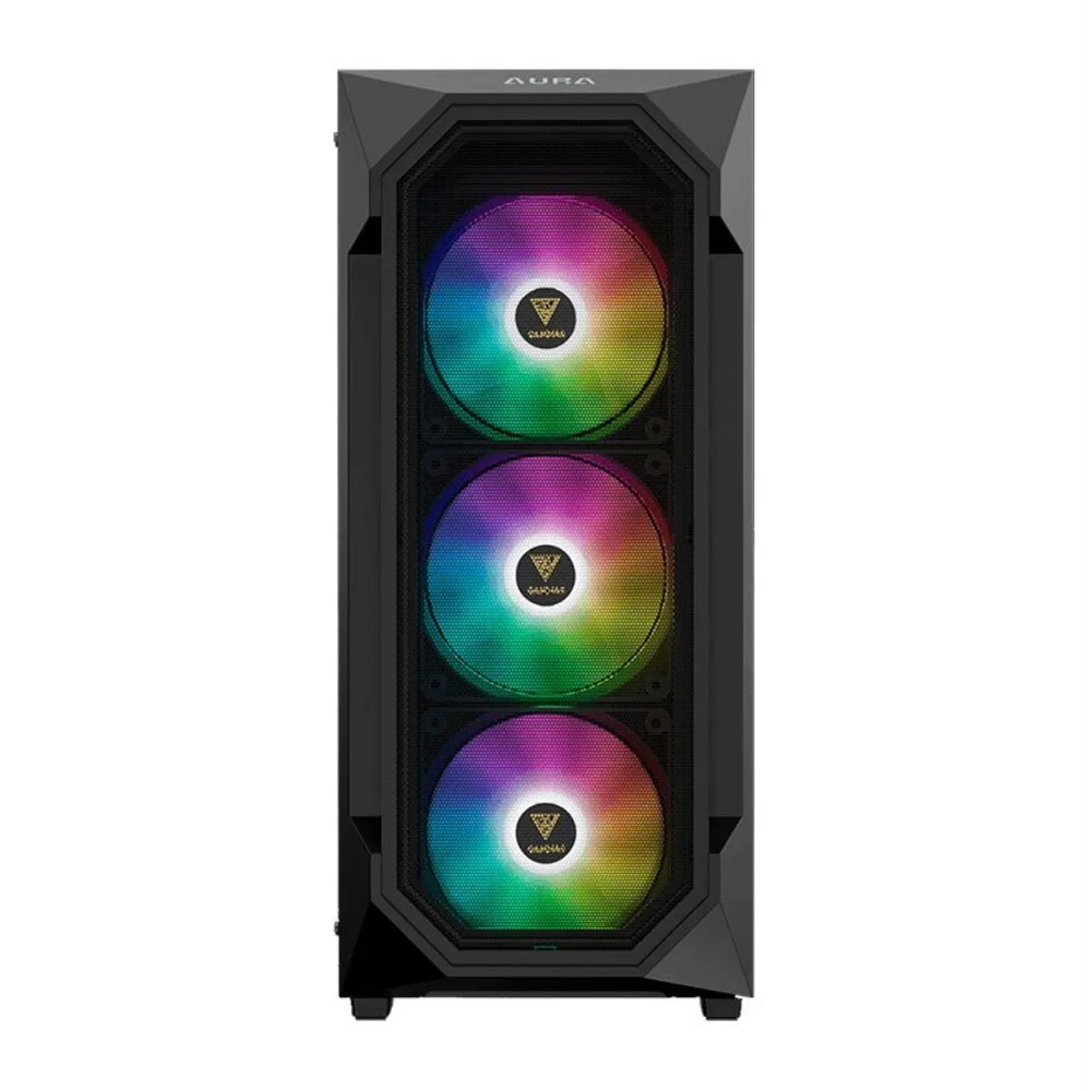 Gabinete Gamer Gamdias Aura Gc1 Elite ARGB, Mid-tower, Vidro Temp, 4 Fans, Black - Aura Gc1 Elite ARGB