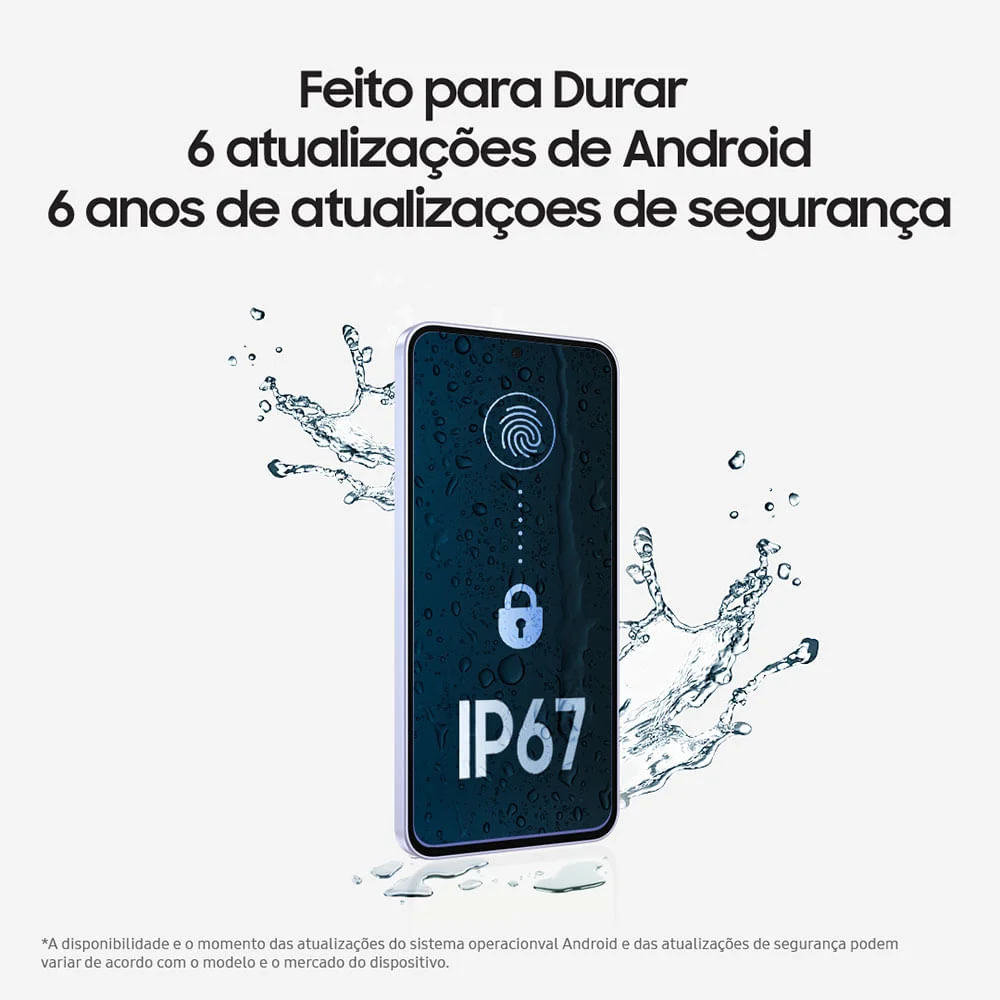 Celular Samsung Galaxy A36 5g 128GB, 6gb Ram, Câmera 50mp, Ip67, Super AmoLED 6.7”, Recursos Ai Branco - 128 Gb - #ffffff - Bi-volt