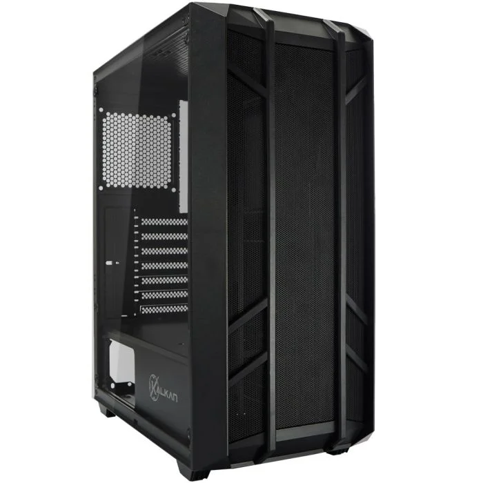 Gabinete Kalkan Alfern Mid Tower Vidro Temperado S/ Fans Preto Gabinete Kalkan Alfern Mid Tower Vidro Temperado S/ Fans Preto