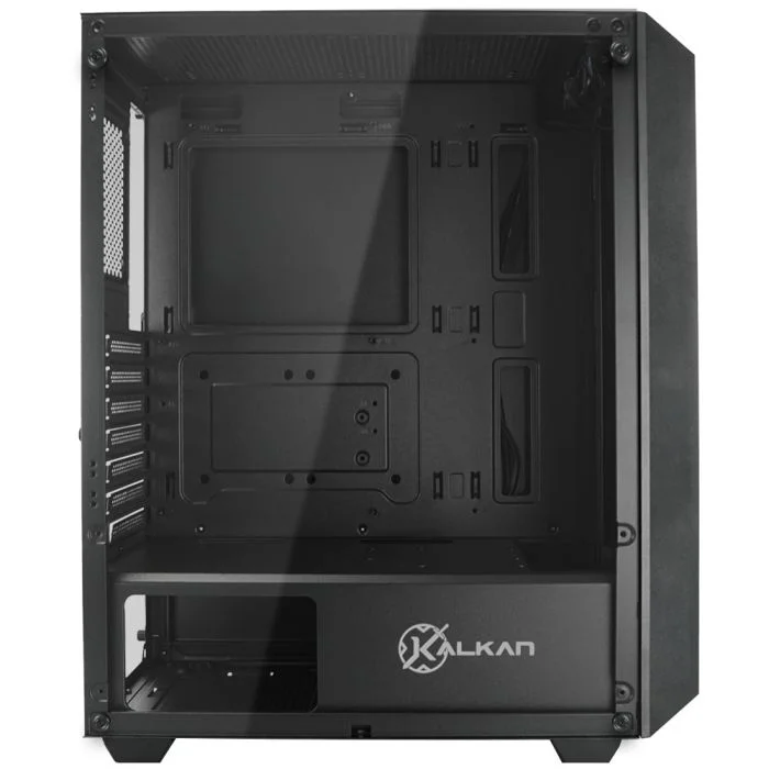 Gabinete Kalkan Alfern Mid Tower Vidro Temperado S/ Fans Preto Gabinete Kalkan Alfern Mid Tower Vidro Temperado S/ Fans Preto