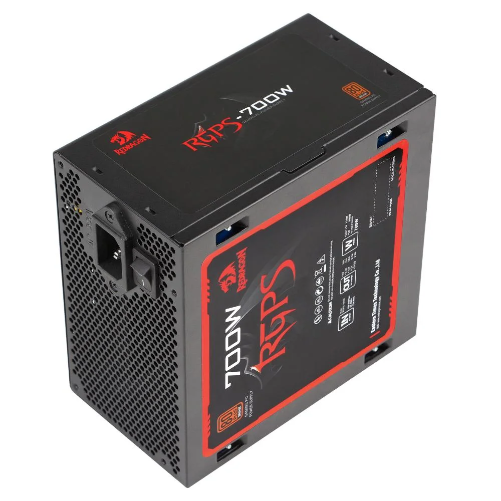 Fonte Gamer Redragon Rgps 700w 80 Plus Bronze Atx Pfc Ativo Full Range Gc-ps026