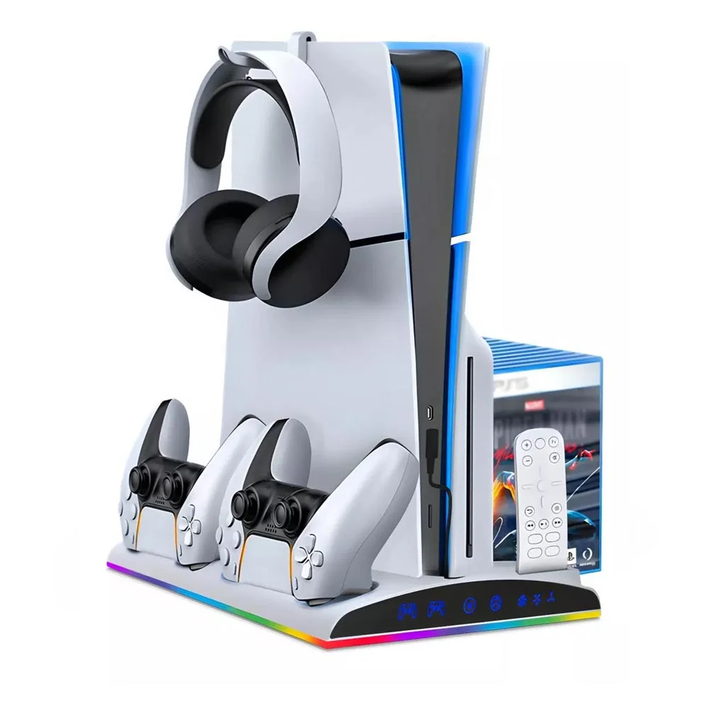 Multifuncional Ps5 /ps5 Silm Cooling Stand Dock De Carregamento Tp5-3570 Multifuncional Ps5 /ps5 Silm Cooling Stand Dock De Carregamento Tp5-3570