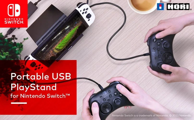 Carregador E Suporte Usb Hori Licenciado Para Ninendo Switch, Oled e Lite