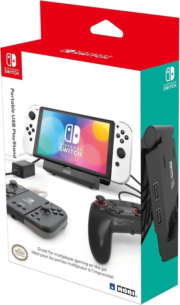 Carregador E Suporte Usb Hori Licenciado Para Ninendo Switch, Oled e Lite