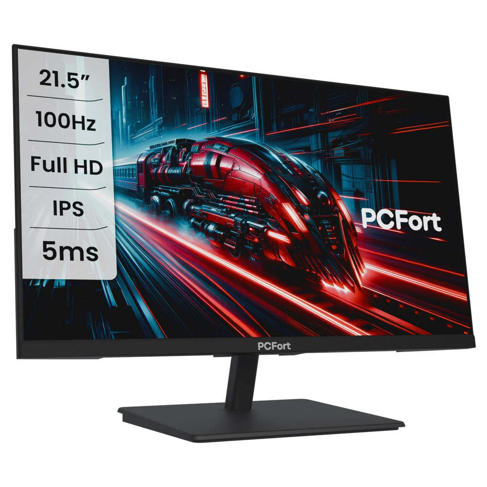 Monitor Gamer PCFort T217 21.5" IPS, 100hz, Full HD, VGA, HDMI - VESA