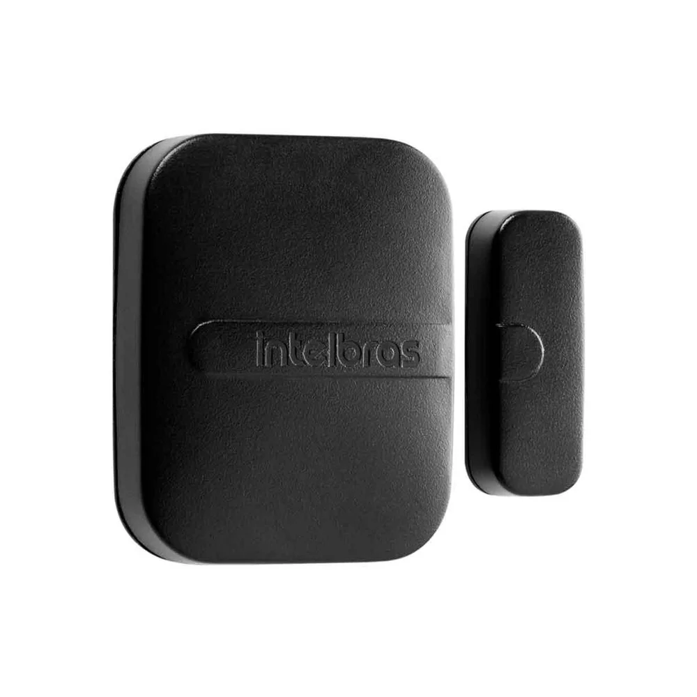 Kit 02 Sensores Magnético De Abertura De Porta E Janela Xas Smart Black Intelbras Sem Fio
